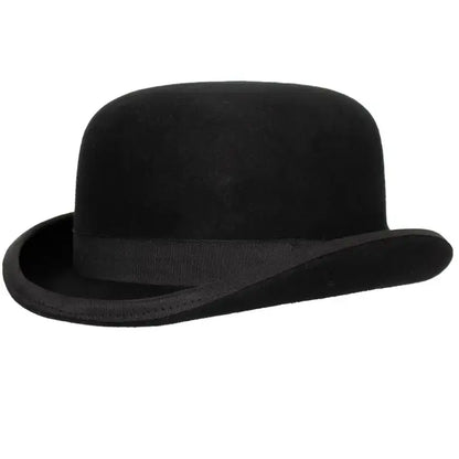 Fleming Black Wool Derby by 9th Street Hats - Open Sizing 6