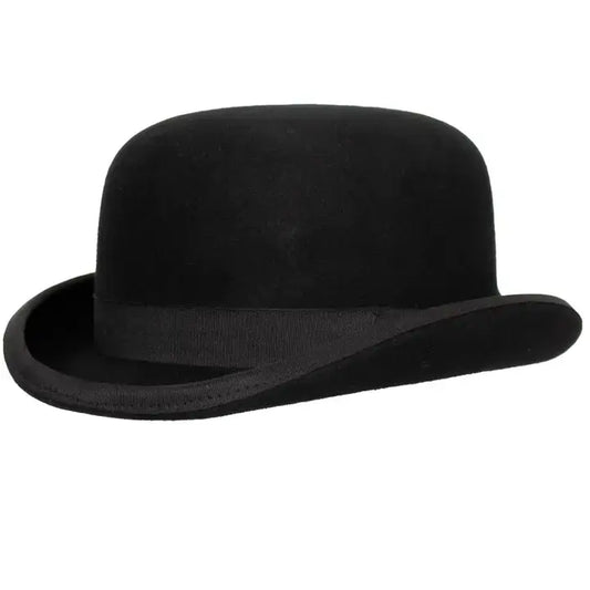 Fleming Black Wool Derby by 9th Street Hats - Open Sizing 6