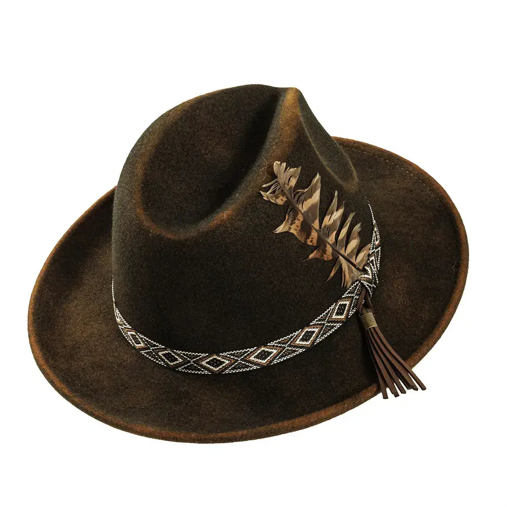 Crushable Wool Felt Fedora Hat- Style Backroads