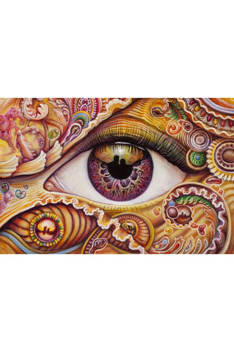 Heady Art Print Tapestry Orange Eye
