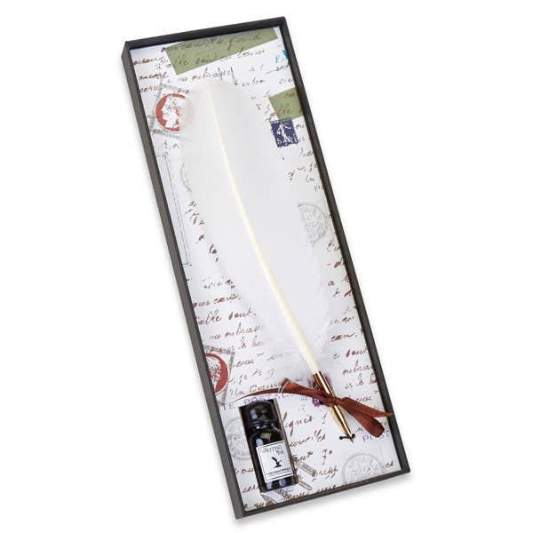 Turkey Quill Nib Pen & Ink Set