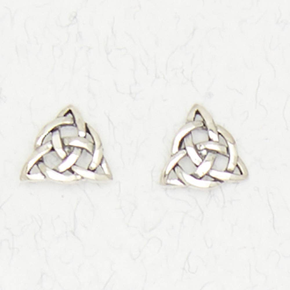 Sterling Silver Ear Studs – Trinity Knot