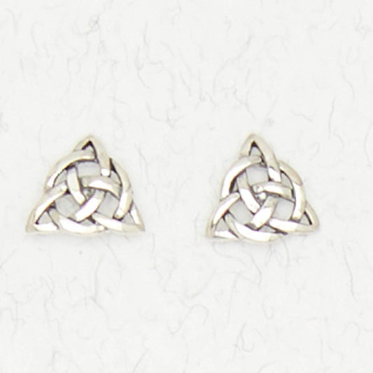 Sterling Silver Ear Studs – Trinity Knot