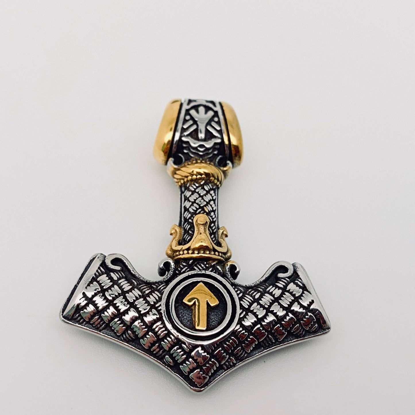 Viking Quake Odin Triangle Rune Stainless Steel Charm-MJ/MNP