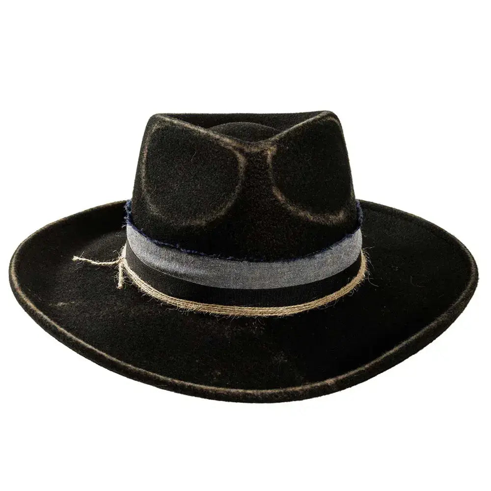 Crushable Wool Felt Teardrop Fedora Hat - Style Small Town