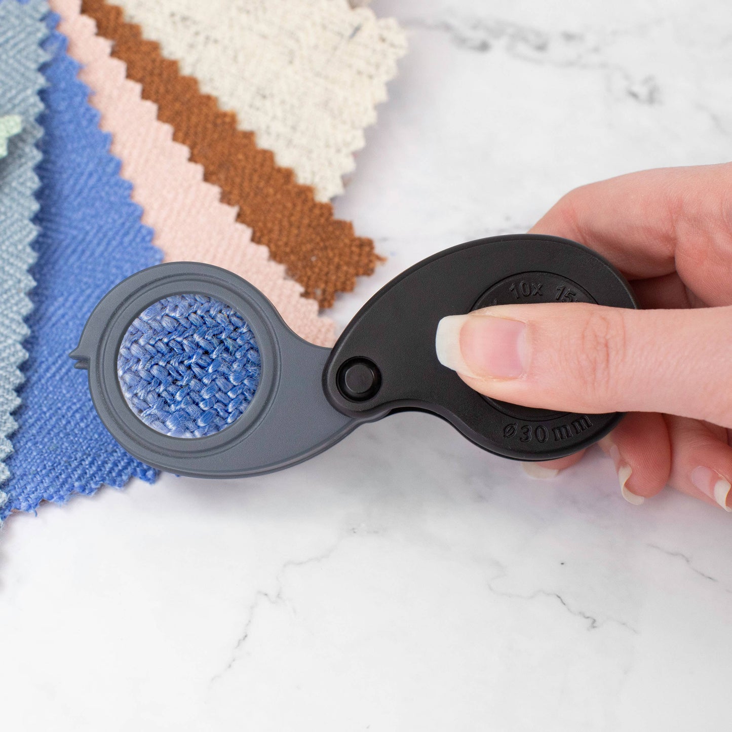 5x/10x/15x Folding Loupe Magnifying Glass with Built-In Case