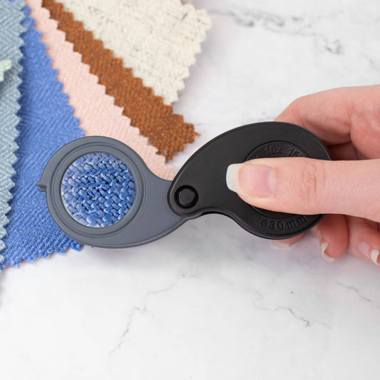 5x/10x/15x Folding Loupe Magnifying Glass with Built-In Case