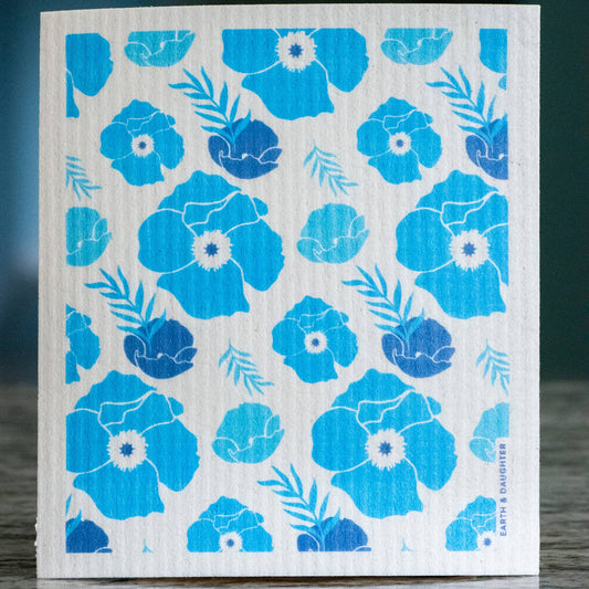 WASHCLOUD® INDIGO POPPY™ Swedish Dish Cloth - No Tox Life