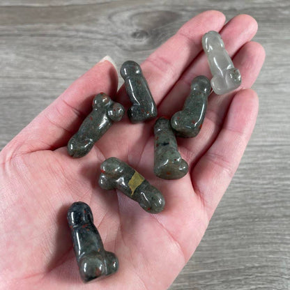 Crystal Phallic Figurine - Penis – Small Carved Gemstone Statue