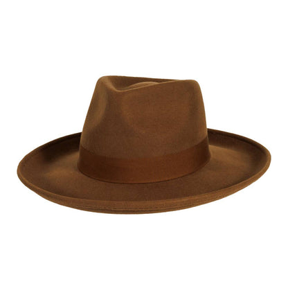 Crushable Wool Felt Teardrop Fedora Hat - Style Oakley