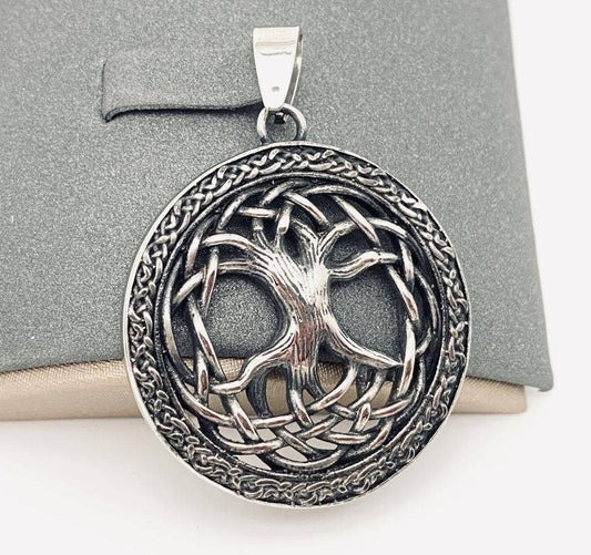 Viking Celtic Knot Stainless Steel Pendant Life Tree Pendant