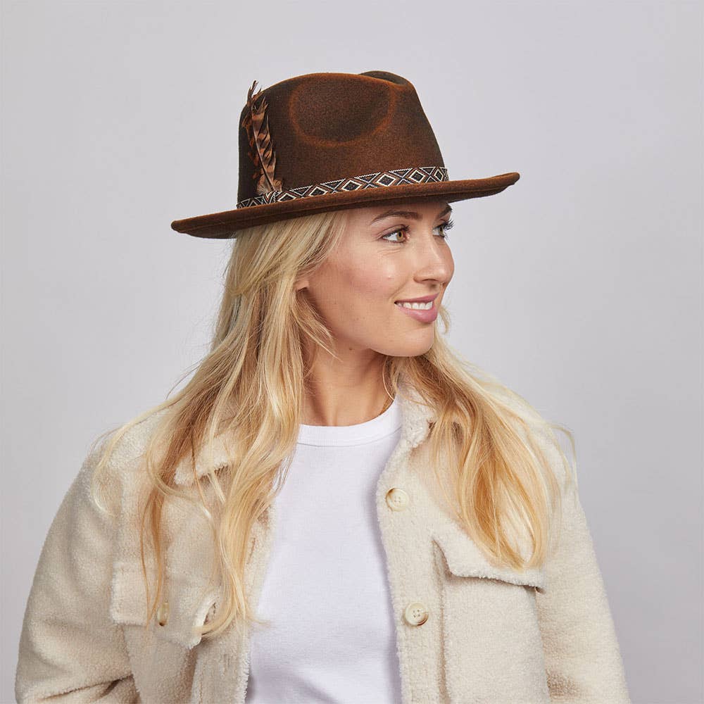 Crushable Wool Felt Fedora Hat- Style Backroads