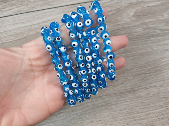 Evil Eye Protection Bracelet 8mm