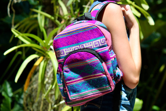 Small Tribal Striped Ecuadorian Backpack