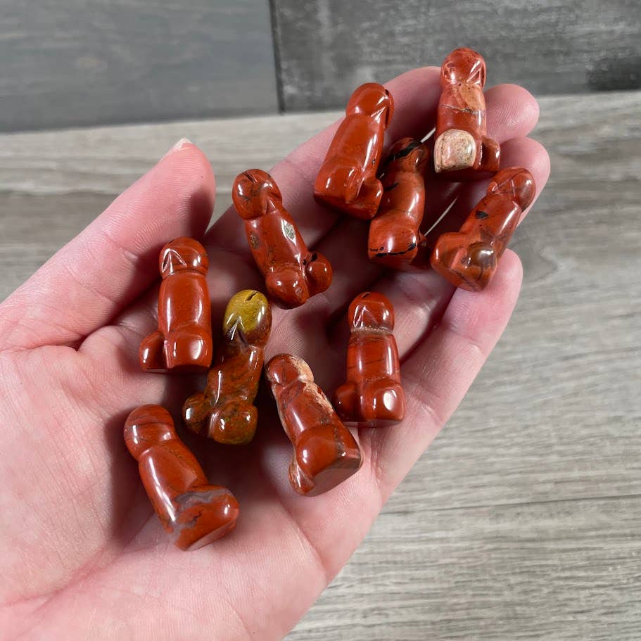 Crystal Phallic Figurine - Penis – Small Carved Gemstone Statue