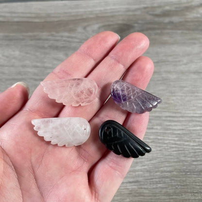 Gemstone Angel Wing Beads for Jewelry Making and Crafts