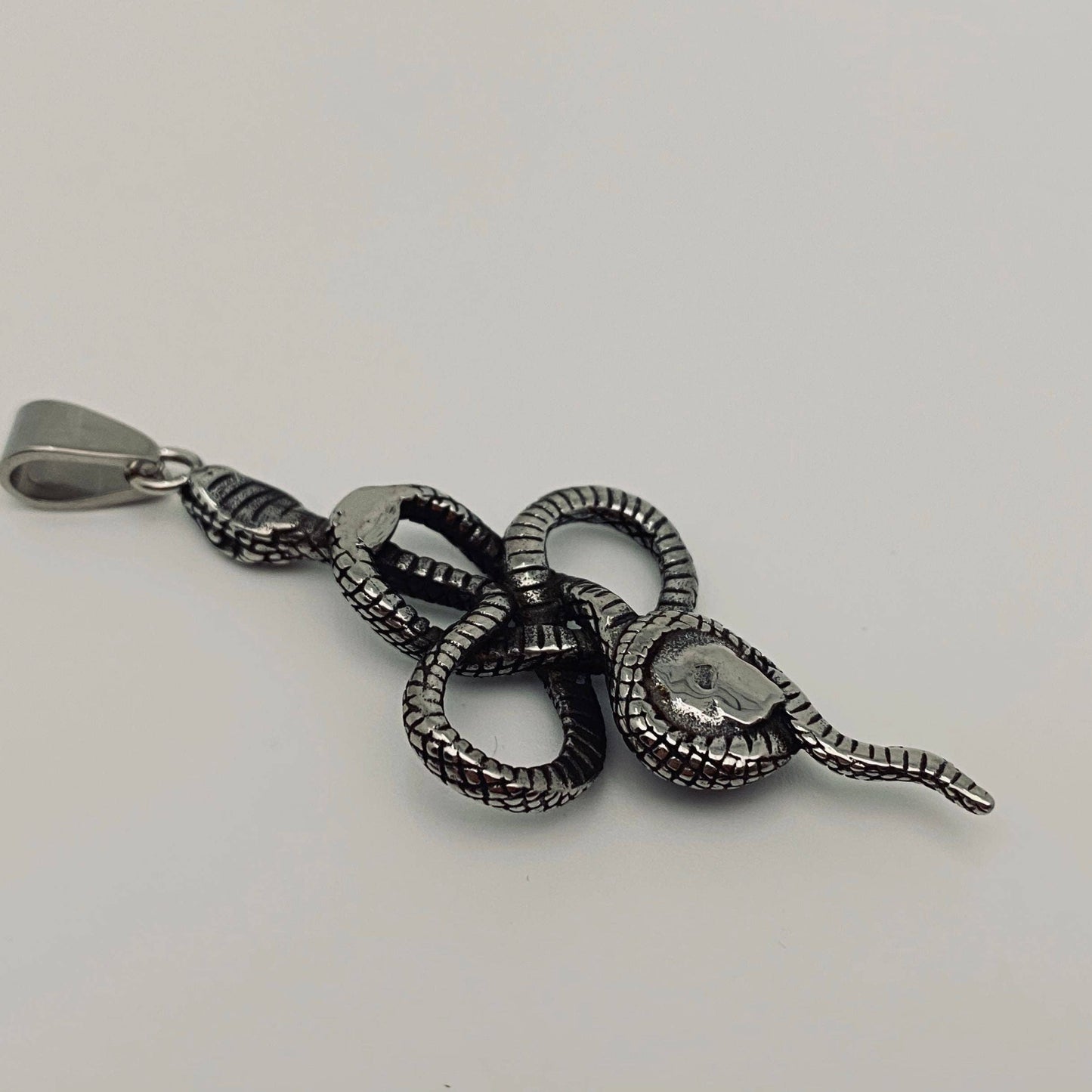 Retro Snake-shaped Stainless Steel Pendants  - MJ/MNP