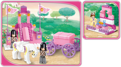 Girl's Dream Royal Carriage Building Brick Kit (137 Pcs)
