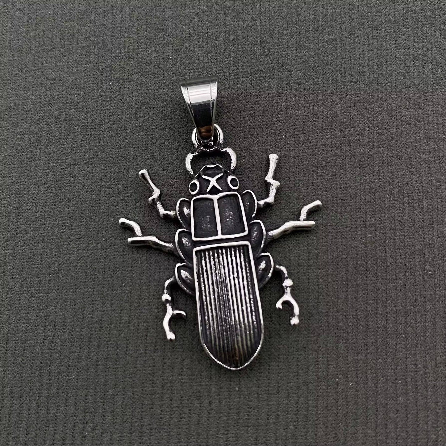 Stainless Steel Beetle Pendant