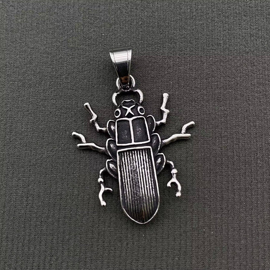 Stainless Steel Beetle Pendant