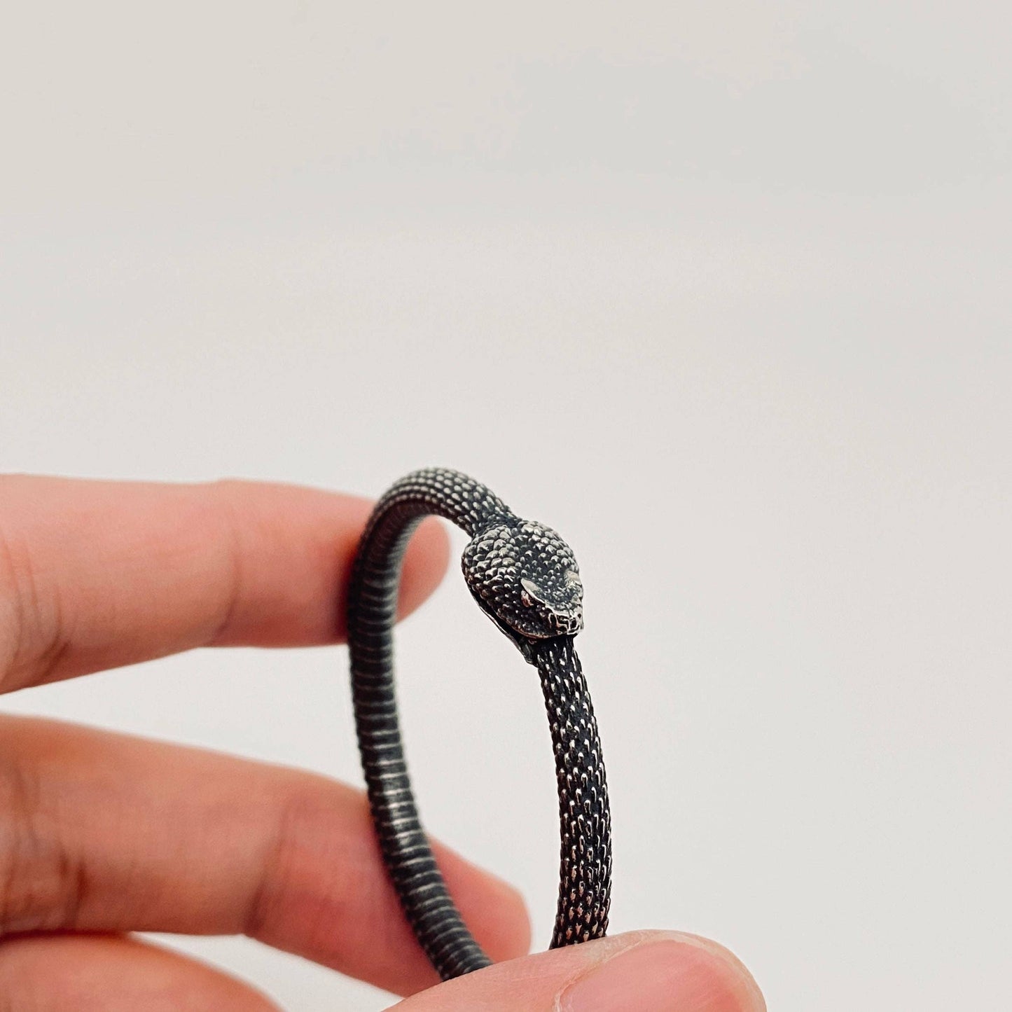 Retro Snake-shaped Stainless Steel Pendants  - MJ/MNP