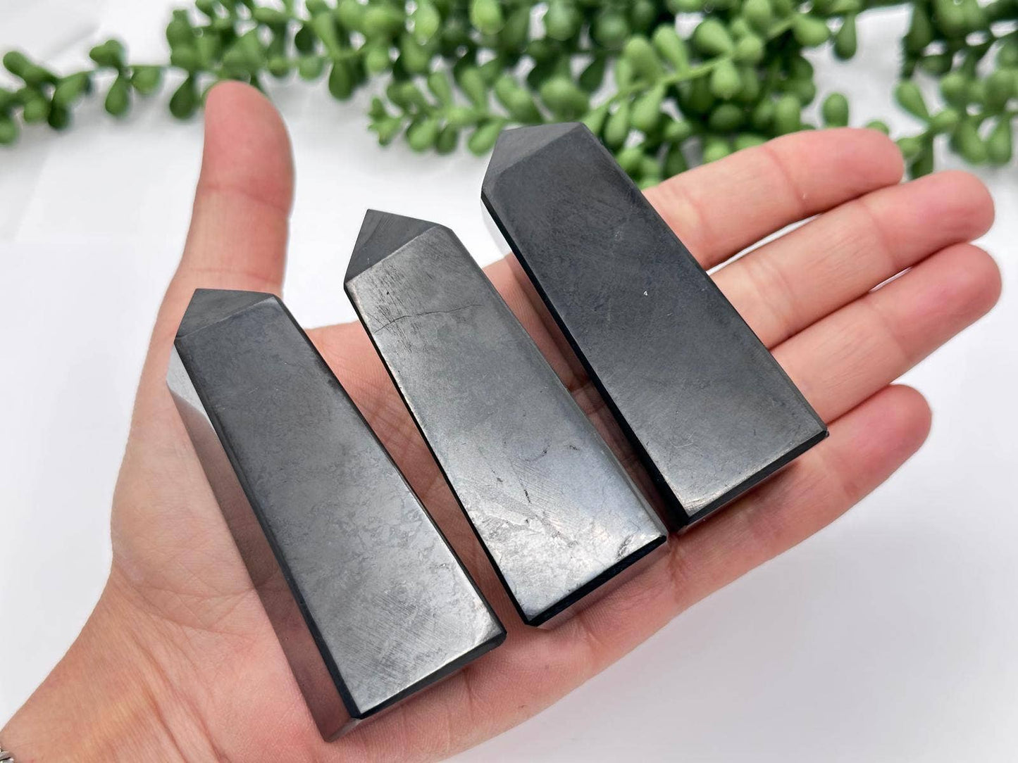 Shungite  Tower Obelisk 4 Faceted 7.5CM Aprox