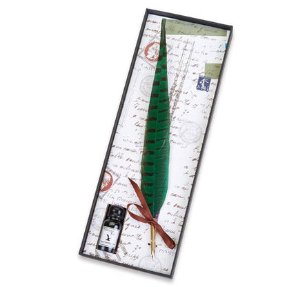 Pheasant Quill Nib Pen & Ink Set