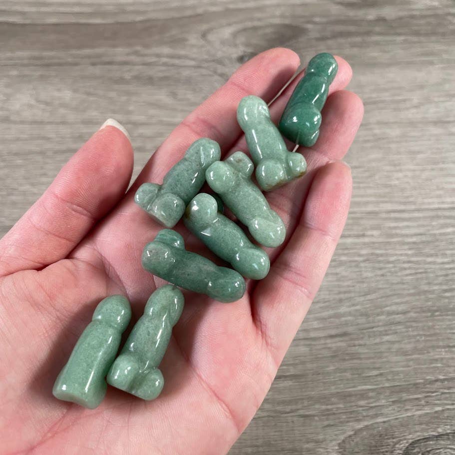 Crystal Phallic Figurine - Penis – Small Carved Gemstone Statue