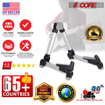 Premium A-Frame Folding & Adjustable Aluminum Guitar Stand
