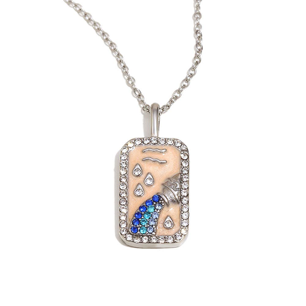 Zodiac 12 Constellations 18K Golden S.Steel Necklace - FGS