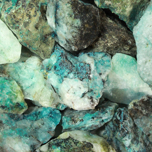 Rough Chrysocolla with Quartz - Peru