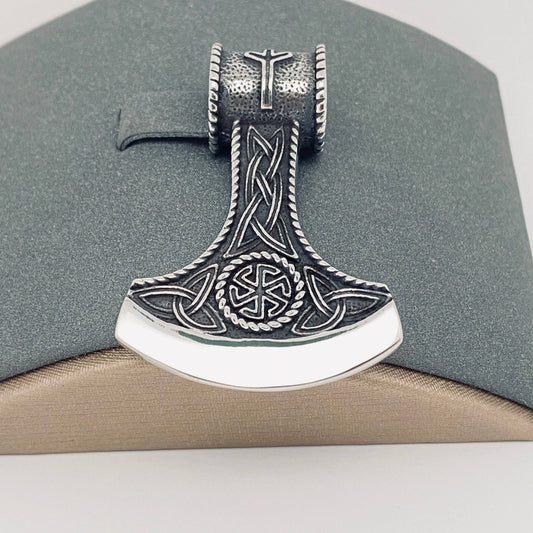 Viking Celtic Knot Stainless Steel Axe Pendant