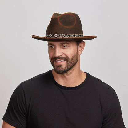 Crushable Wool Felt Fedora Hat- Style Backroads