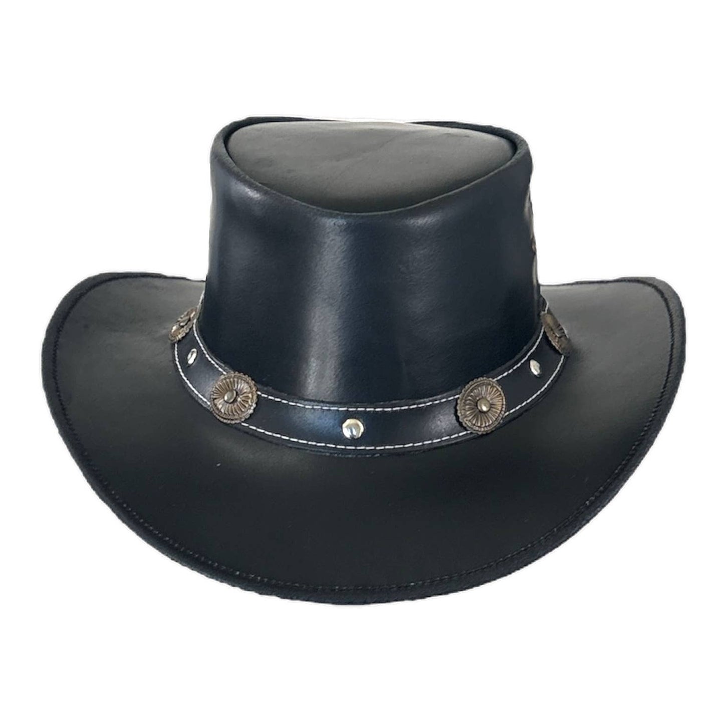 Leather Aussie with Concho Band