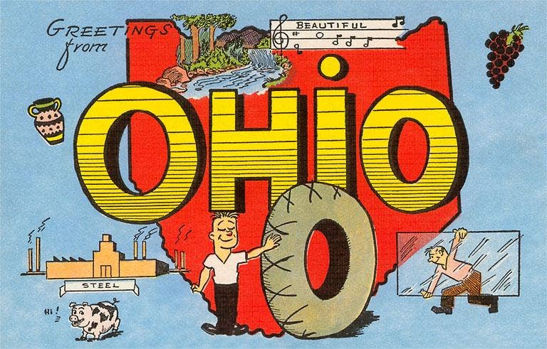 Postcard OH-311 Greetings from Ohio