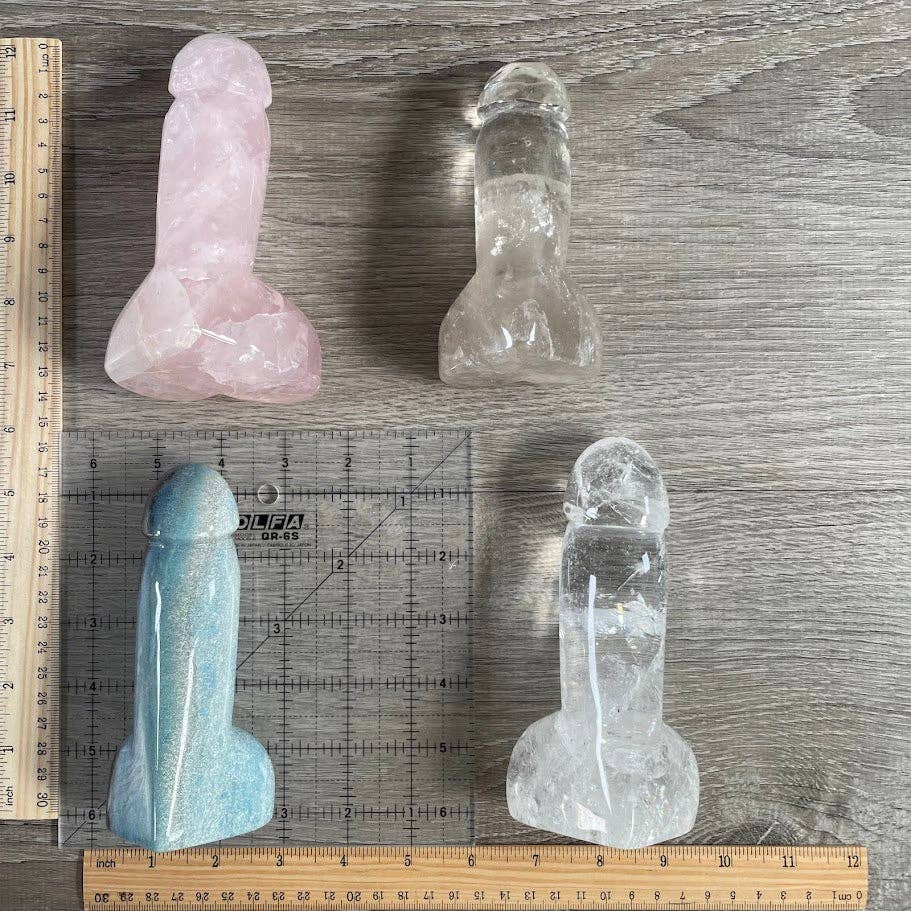 Crystal Phallic Figurine - Penis – Large Carved Gemstone Statue