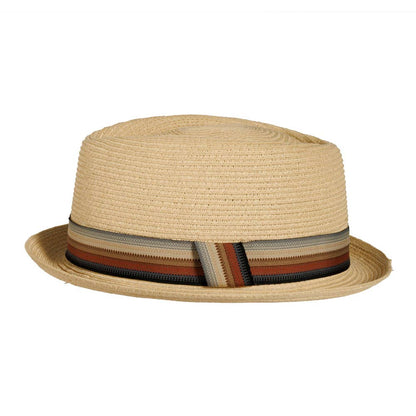 Paper Braid Straw Pork Pie Hat Style Cortez