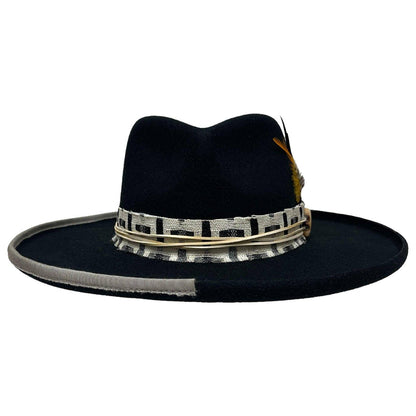 Wool Felt Teardrop Curled Brim Hat- Style Lounge