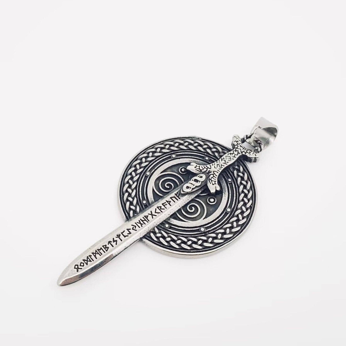 Viking Rune Sword Stainless Steel Pendant - MJ/MNP