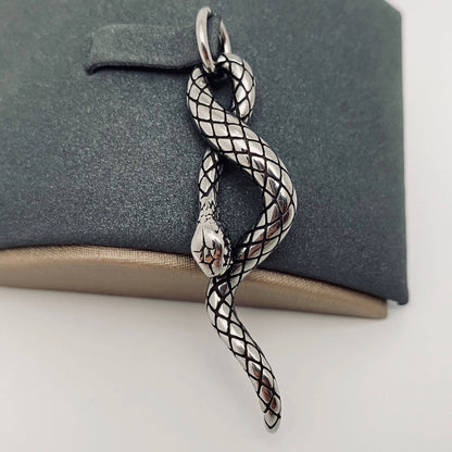 Retro Snake-shaped Stainless Steel Pendants  - MJ/MNP