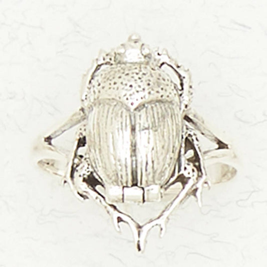 Sterling Silver Poison Ring - Scarab