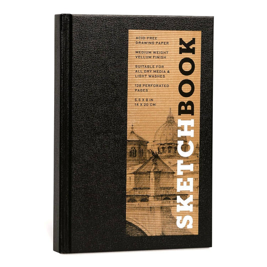 Small Sketchbook 5.5 x 8" -  Bound Hardcover (Black)