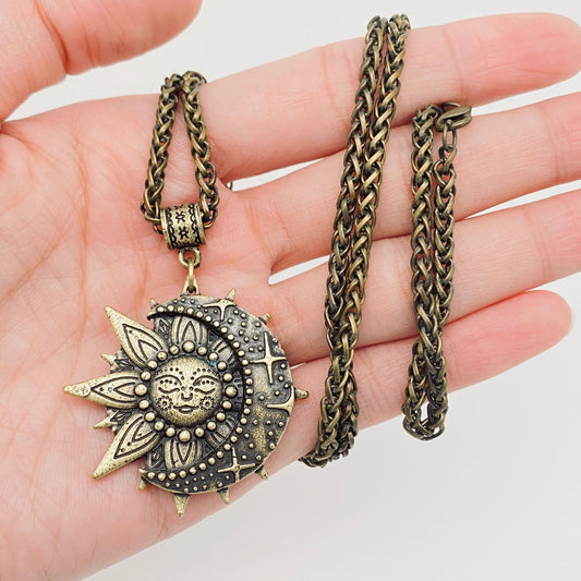 Sun Moon Pendant Necklace - MJ/MS
