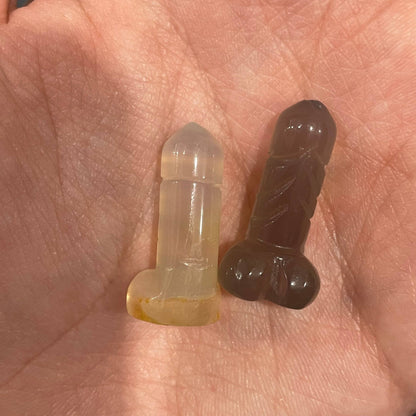 Crystal Phallic Figurine - Penis – Small Carved Gemstone Statue