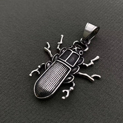 Stainless Steel Beetle Pendant
