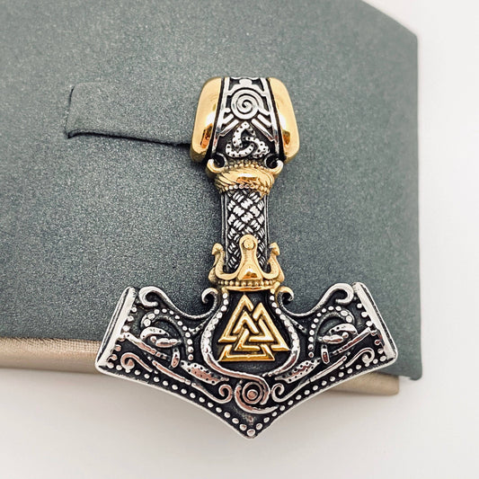 Viking Quake Odin Triangle Rune Stainless Steel Charm-MJ/MNP