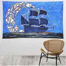 Load image into Gallery viewer, 3D Glow in the Dark Tapestry Moon Ship Tapestries Wholesale
