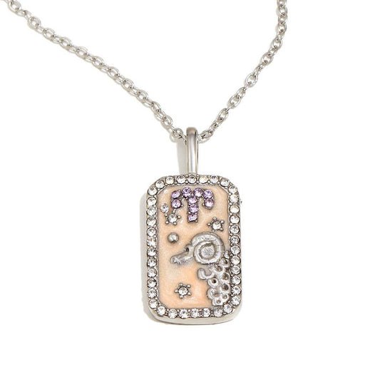 Zodiac 12 Constellations 18K Golden S.Steel Necklace - FGS