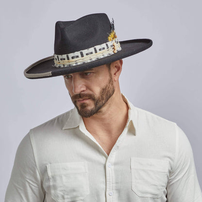 Wool Felt Teardrop Curled Brim Hat- Style Lounge