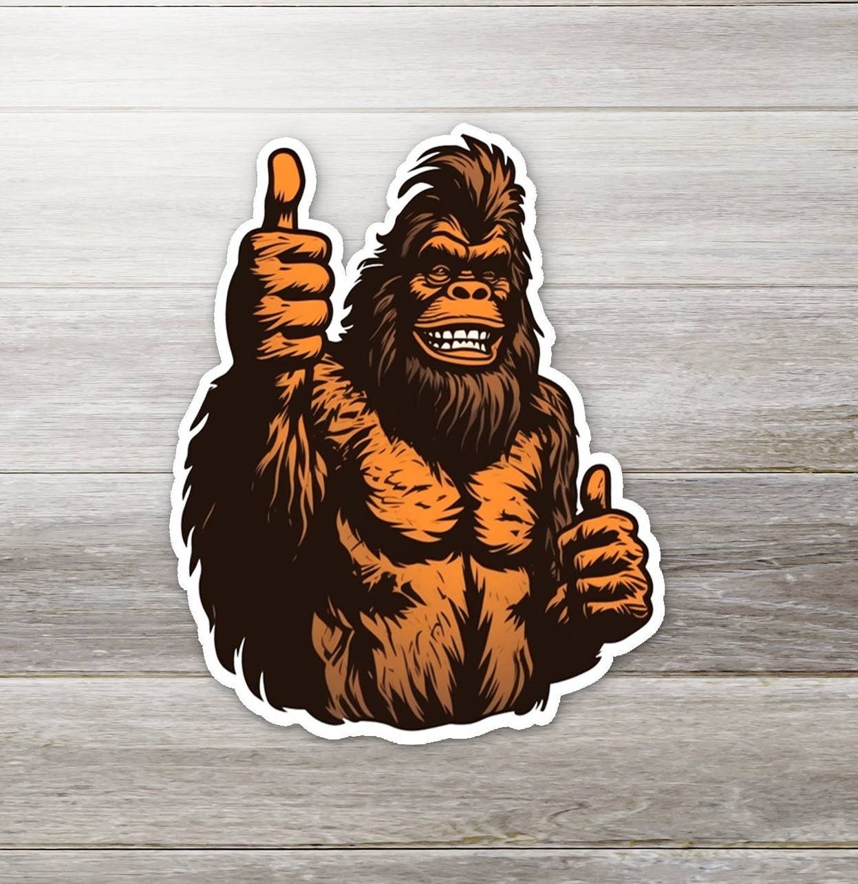 Vote for Bigfoot Sticker-Cartoon, Thumbs Up